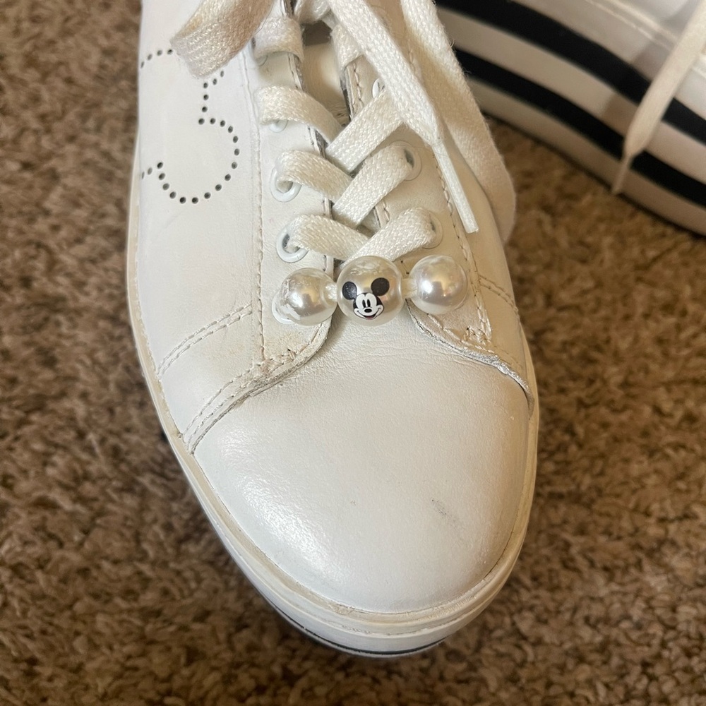 MOA | Master of Arts & Mickey Mouse White Platform Sneakers | Size 7.5 - Picture 2 of 11